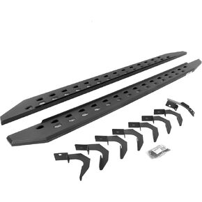 Go Rhino RB20 Slim Running Boards & Brackets | Galvanized Steel, Textured Black | 69423580SPC | Fits 2015-2024 Chevrolet Colorado & GMC Canyon Crew Cab Pickup in Saudi Arabia