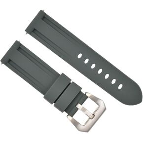 Ewatchparts 24mm Silicone Rubber Watch Band Strap Compatible With 44mm Panerai Luminor GMT Diver Gray in Saudi Arabia