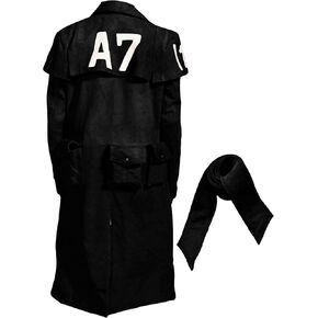 LIVEEVIL Men's NCR Veteran Ranger A7 Coat Costume - New Vegas Armor Leather Cowboy Duster Coats for Men in Saudi Arabia