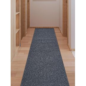 Runner Rugs with Rubber Backing, 3' x 10' Non Slip Carpet Rug Runner for Hallway Indoor/Outdoor Entrance Floor Mat Grey Striped Area Rugs Mat for Entryway Balcony Patio Kitchen Garage Stair Laundry in Saudi Arabia