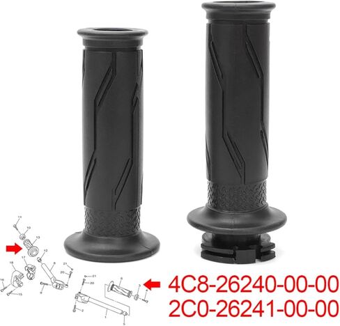 Replacement for Yamaha YZF-R6 YZF-R1 R6 R1 S M RH Throttle Tube Grip Kit #2C0-26240-00-00 in Saudi Arabia