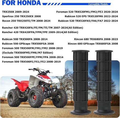 أسود المقود القبضات المقود نهاية الحرس 2007-2024 لهوندا TRX250 TRX420 TRX500 TRX520 TRX680 53165-HP5-600 in Saudi Arabia