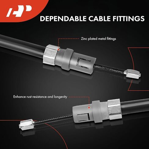 A-Premium Rear Driver and Passenger Side Parking Brake Cable Assembly Compatible with Chevrolet & Saturn Models: Malibu 2006/2008, Aura 2007-2009, 2-PC Set - Replace# 25812190, 15932143 in Saudi Arabia
