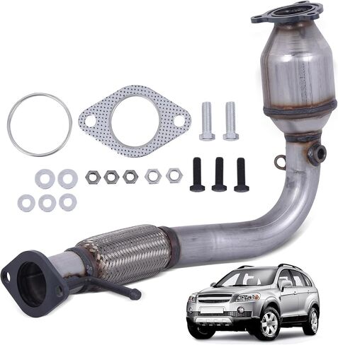أنبوب مرن للمحول الحفاز TOPAZ 16581 متوافق مع Chevy Equinox GMC Terrain 2010 2011 2012 2013 2014، Chevy Captiva Sport 2012 2013 2014 2015 2.4L EPA متوافق 59521 50507 - (لا يناسب PZEV) in Saudi Arabia