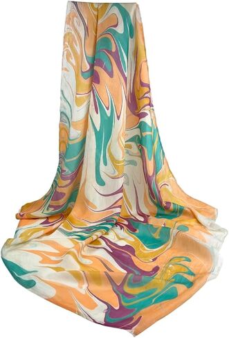 Humble Hilo Silk Scarf 100% Silk & Real Silk Blend Scarf Hand-Dip Dyed by Female Artisans in Kuwait
