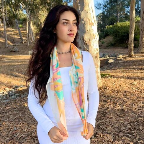 Humble Hilo Silk Scarf 100% Silk & Real Silk Blend Scarf Hand-Dip Dyed by Female Artisans in Kuwait