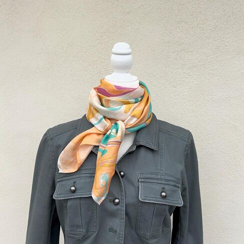 Humble Hilo Silk Scarf 100% Silk & Real Silk Blend Scarf Hand-Dip Dyed by Female Artisans in Kuwait
