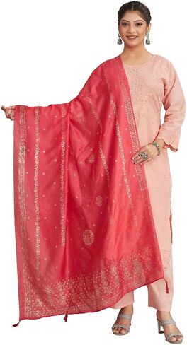 Indian Wedding Ethnic Khari Print Festive Bridal Wear Scarf Shawl Soft Elegant Dupatta For Women (Only Dupatta) in Saudi Arabia