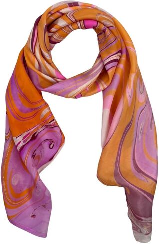 Humble Hilo Silk Scarf 100% Silk & Real Silk Blend Scarf Hand-Dip Dyed by Female Artisans in Kuwait