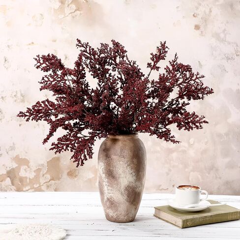 4 Pcs 30 Inch Fall Plum Sedum Berry Stem for Vase Fall Artificial Faux Rusty Plum Berry Pick Branch Spray Autumn Floral Stem for Harvest Table Centerpiece Thanksgiving Mantel Decor(Dark Purple) in Kuwait