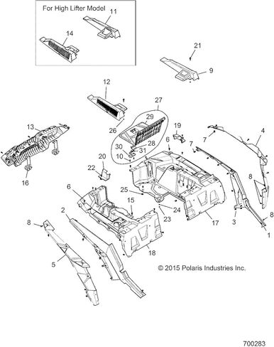 Polaris RZR Panel Box Access Assembly, Genuine OEM Part 2636160, Qty 1 in Saudi Arabia