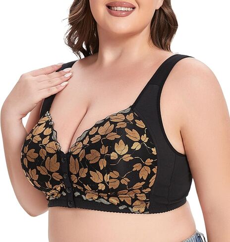 حمالة صدر نسائية بمقاس كبير مع زر أمامي مع أشرطة كتف واسعة in Kuwait