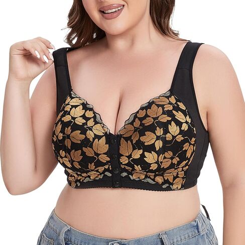 حمالة صدر نسائية بمقاس كبير مع زر أمامي مع أشرطة كتف واسعة in Kuwait