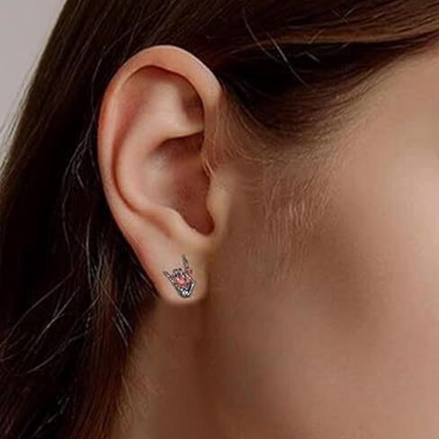 Halloween Earrings for Women Skull Skeleton Hand Stud Earrings Crystal Skull Spiders Goth Jewelry for Women Unique Halloween Costume in Saudi Arabia
