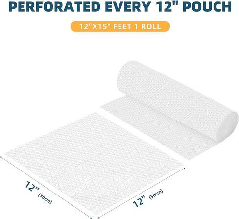 Metronic Bubble Cushioning Wrap 2 Pack 12 Inch x 72ft Total, Dense Bubble Packing Air Wrap Clear Bubble Packing Roll for Shipping and Moving Supplies, Perforated Every 12" in Saudi Arabia