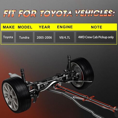Rear Drive Shaft Driveshaft Assembly Fit for Toyota Tundra 2005-2006 V8 4.7L 4WD Crew Cab Pickup only OE# 936718,3710034130 in Saudi Arabia