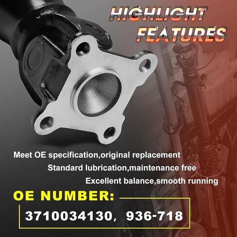 Rear Drive Shaft Driveshaft Assembly Fit for Toyota Tundra 2005-2006 V8 4.7L 4WD Crew Cab Pickup only OE# 936718,3710034130 in Saudi Arabia