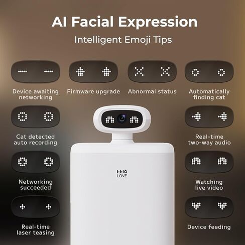 Automatic Cat Feeder with Camera, 2k HD Video Night Vision, 5G Pet Feeder with 2-Way Audio, Cat Food Dispenser with Low Food Alert and Blockage Sensor, Non-Subscription Version in Kuwait