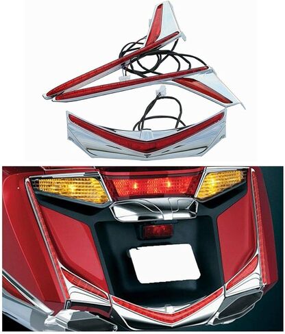 TCMT طرف الحاجز الخلفي تشغيل الفرامل شرائط إضاءة LED عمودية مناسبة لموديلات Honda Goldwing GL1800 & F6B 2012-2017 (شرائط الضوء الخلفية وطرف الحاجز الخلفي) in Saudi Arabia