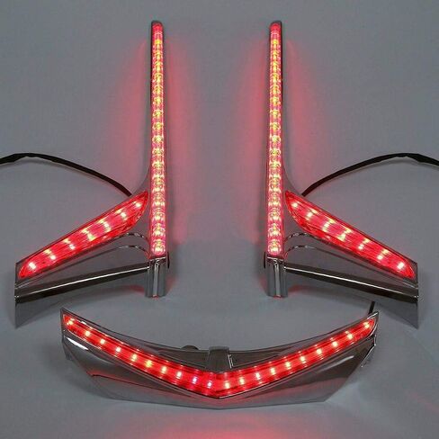 TCMT طرف الحاجز الخلفي تشغيل الفرامل شرائط إضاءة LED عمودية مناسبة لموديلات Honda Goldwing GL1800 & F6B 2012-2017 (شرائط الضوء الخلفية وطرف الحاجز الخلفي) in Saudi Arabia