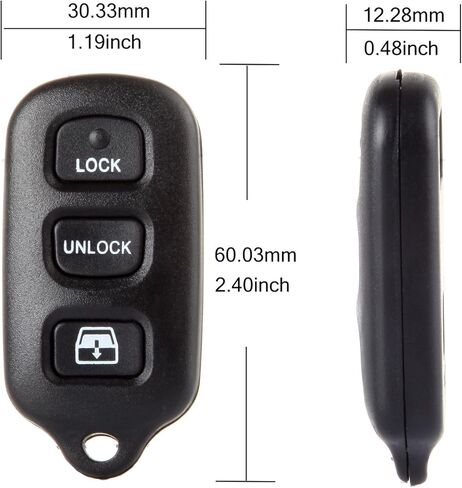 1 PCS Keyless Entry Remote Key Fob Compatible with 2001-2008 for Toyota Sequoia 1999-2009 for Toyota 4RunnerHYQ1512Y HYQ12BB 89742-35021 89742-0C010-C 4 Buttons in Kuwait