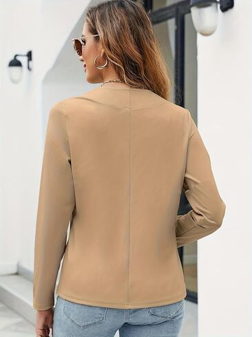 2025 Fashion Womens Full Zipper Sweatshirt Jackets Lightweight Casual Long Sleeve Shirt Jacket Coats in Saudi Arabia