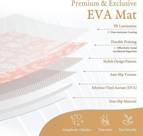 Premium Exercise & Baby Foam Play Mats - Stylish & Large Non-Toxic Puzzle Floor Mat - 6 Tiles - Spacious 6ft x 4ft - Peel-Resistant Reinforced Ver. - Soft, Thick, Waterproof - Tranquil Gray in Kuwait