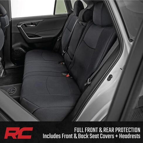 Rough Country Neoprene Seat Covers for Toyota Rav4 (2019-2025) - Waterproof & UV Resistant, Foam Padded, Front & Rear Seat Cover Set in Saudi Arabia
