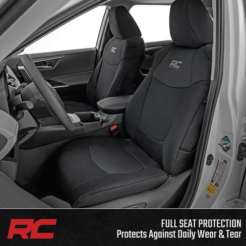 Rough Country Neoprene Seat Covers for Toyota Rav4 (2019-2025) - Waterproof & UV Resistant, Foam Padded, Front & Rear Seat Cover Set in Saudi Arabia