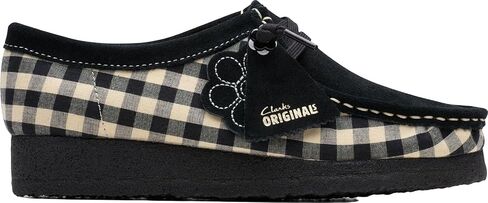 Clarks Women's Wallabee, Black White Gingham, 4.5 UK, 7 US in Saudi Arabia