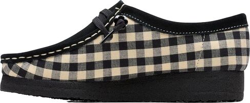 Clarks Women's Wallabee, Black White Gingham, 4.5 UK, 7 US in Saudi Arabia