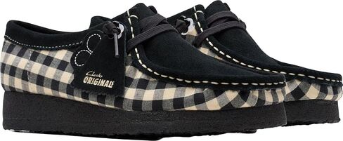 Clarks Women's Wallabee, Black White Gingham, 4.5 UK, 7 US in Saudi Arabia