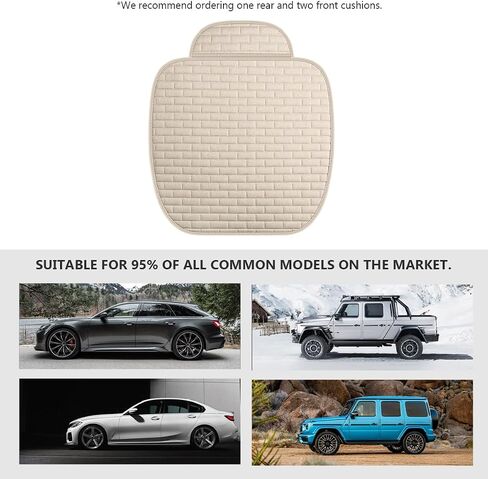 Car Seat Cover for Rear Seats, Comfortable Linen Seats Cushion Pad Mat with Storage Pockets, Anti-Slip Breathable Bottom Long Rear Seat Cover Protector for SUV Truck Van (Black) in Saudi Arabia