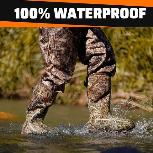 أحذية صيد 6 مم للرجال، أحذية مطاطية معزولة مقاومة للماء، توفر الدفء والحماية للصيد في الهواء الطلق (معزولة 800 جرام) in Kuwait