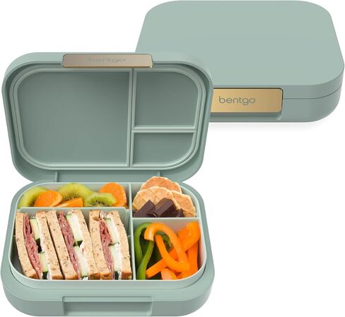Bentgo Modern - Adult & Teen Bento Lunch Box; 3-4 Compartments, Leak-Resistant, 5.5 Cup Capacity/44 fl oz, Improved Locking Clips, Reusable, BPA-Free, Dishwasher/Microwave Safe Tray (Dark Gray) in Saudi Arabia