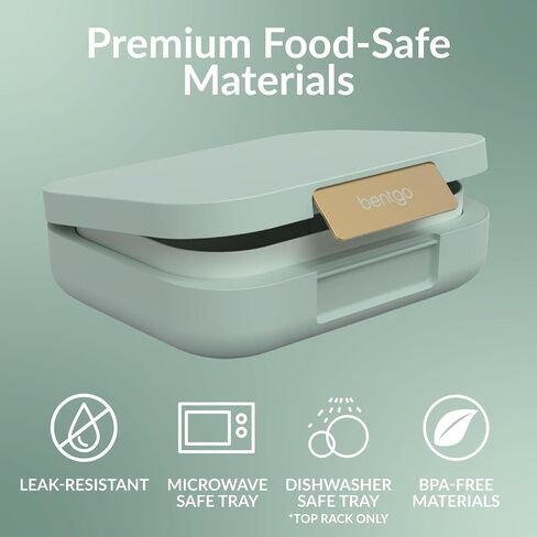 Bentgo Modern - Adult & Teen Bento Lunch Box; 3-4 Compartments, Leak-Resistant, 5.5 Cup Capacity/44 fl oz, Improved Locking Clips, Reusable, BPA-Free, Dishwasher/Microwave Safe Tray (Dark Gray) in Saudi Arabia