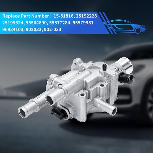 Rldym Aluminium Engine Coolant Thermostat Housing Assembly with Sensor Gasket 25199824 25192228 for Chevrolet Cruze 2011-2016, Chevy Sonic 2013-2018, Chevy Trax 2013-2018 Replace 2519-2228, 55564890 in Saudi Arabia