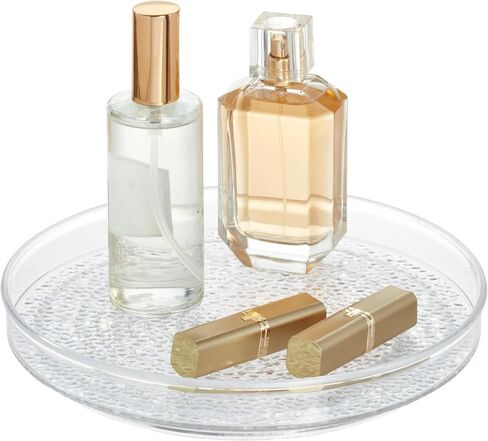 iDesign The Rain Collection Lazy Susan Turntable Organizer, 9" x 9" x 1.5", Clear in Kuwait