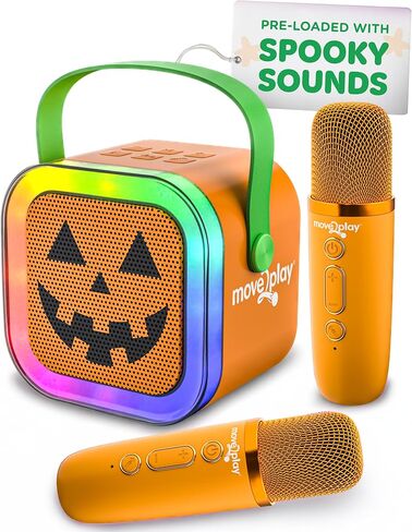 Move2Play, Mini Karaoke Machine for Kids | Includes 20+ Kid Songs | 2 Microphones | Connect with Bluetooth | 2, 3, 4, 5+ Year Old Gift & Birthday Present | Girls, Boys, & Toddler in Kuwait