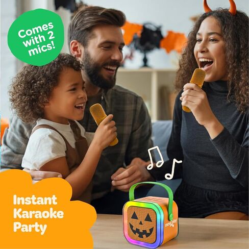 Move2Play, Mini Karaoke Machine for Kids | Includes 20+ Kid Songs | 2 Microphones | Connect with Bluetooth | 2, 3, 4, 5+ Year Old Gift & Birthday Present | Girls, Boys, & Toddler in Kuwait