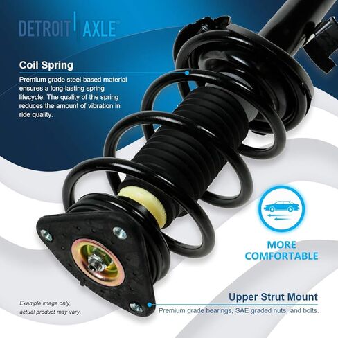 Detroit Axle - 2 Front Struts for 2004-2013 Mazda 3, 2006-2010 Mazda 5 Complete Front Struts w/Coil Spring 2005 2007 2008 2009 Replacement Quick Install Ready Strut Shocks Assembly in Saudi Arabia