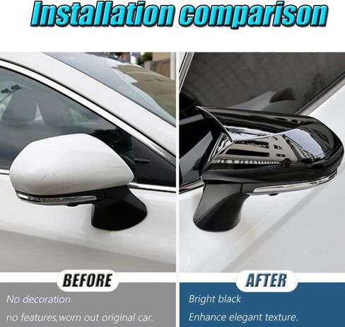 BOYUER 2PCS Car Side Rear View Mirror Guard Cover Caps Trims Exterior Decoration Accessories for Toyota Camry 2018-2025 (Piano Black) in Kuwait