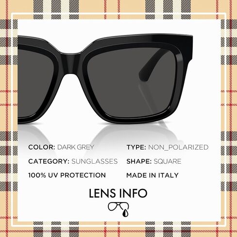BURBERRY BE4419 Square Shape Acetate Sunglasses with Luxury Eyewear Kit in Saudi Arabia