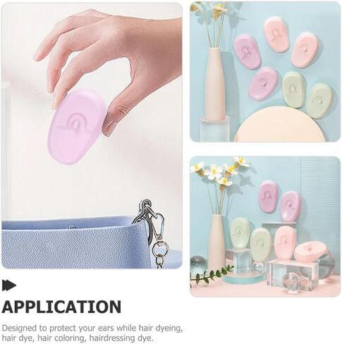 Silicone Ear Protectors for Hair Dyeing 3 Pair Hair Coloring Ear Covers for Salon Home Use in Saudi Arabia
