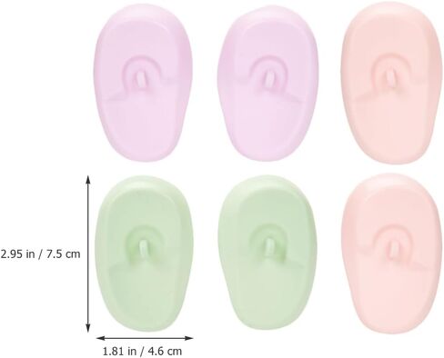 Silicone Ear Protectors for Hair Dyeing 3 Pair Hair Coloring Ear Covers for Salon Home Use in Saudi Arabia