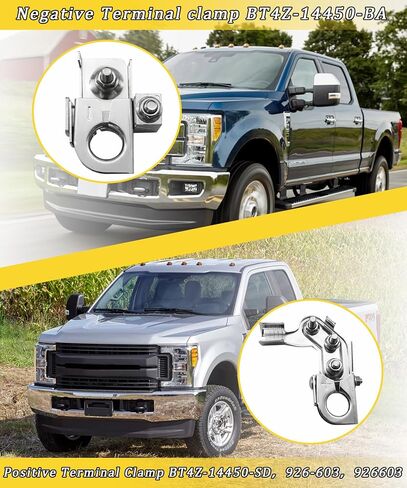 Positive Battery Terminal Compatible with Ford Super Duty F-250 F-350 F-450 Silverado 1500 2500 3500 Etc,Replace BT4A-14450-BA,BT4Z-14450-SD,926-603 Positive & Negative in Saudi Arabia