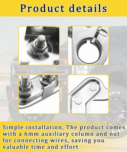 Positive Battery Terminal Compatible with Ford Super Duty F-250 F-350 F-450 Silverado 1500 2500 3500 Etc,Replace BT4A-14450-BA,BT4Z-14450-SD,926-603 Positive & Negative in Saudi Arabia