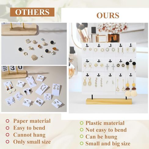 Tondiamo 200 Pcs Black Velvet Plastic Display Cards for Earrings 2'' x 2'' and 2'' x 4'' Earring Cards for Selling Earring Display Cards Holder Bulk for Earrings Ear Studs Jewelry Accessories in Kuwait