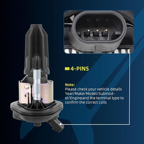 مجموعة من 6 ملفات إشعال حزمة UF303 وIridium Spark Plug 3811 متوافقة مع Chevy Isuzu GMC Hummer Buick Oldsmobile Saab Trailblazer Envoy Rainer Colorado Canyon Ascender i-280 i-290 in Kuwait