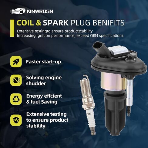 مجموعة من 6 ملفات إشعال حزمة UF303 وIridium Spark Plug 3811 متوافقة مع Chevy Isuzu GMC Hummer Buick Oldsmobile Saab Trailblazer Envoy Rainer Colorado Canyon Ascender i-280 i-290 in Kuwait